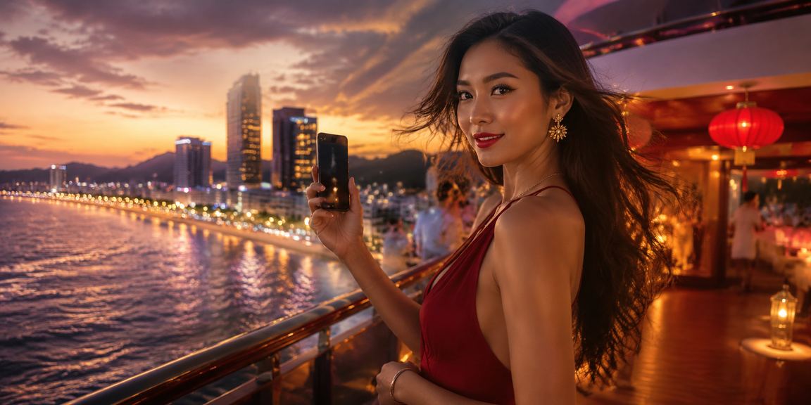 Người chơi cá cược bóng đá trên điện thoại tại bờ biển Đà Nẵng